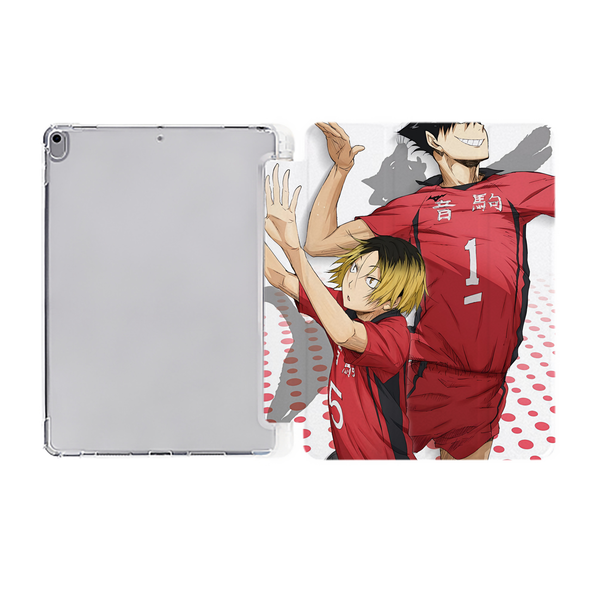 （画像用） ハイキュー!! Haikyu!! IPad ケース ペン収納付き 三つ折りスタンド PUレザー×シリコン 対応機種9.5/10.5/10.9インチ